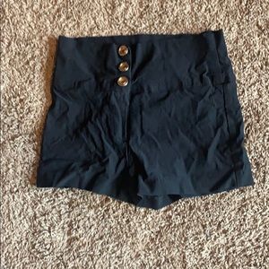 High waisted black shorts that fit like a small